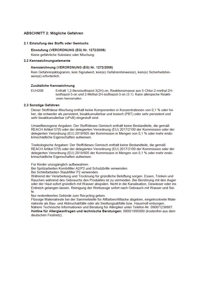 Alpina Weißlack für Möbel & Türen weiß seidenmatt ca. 2 l