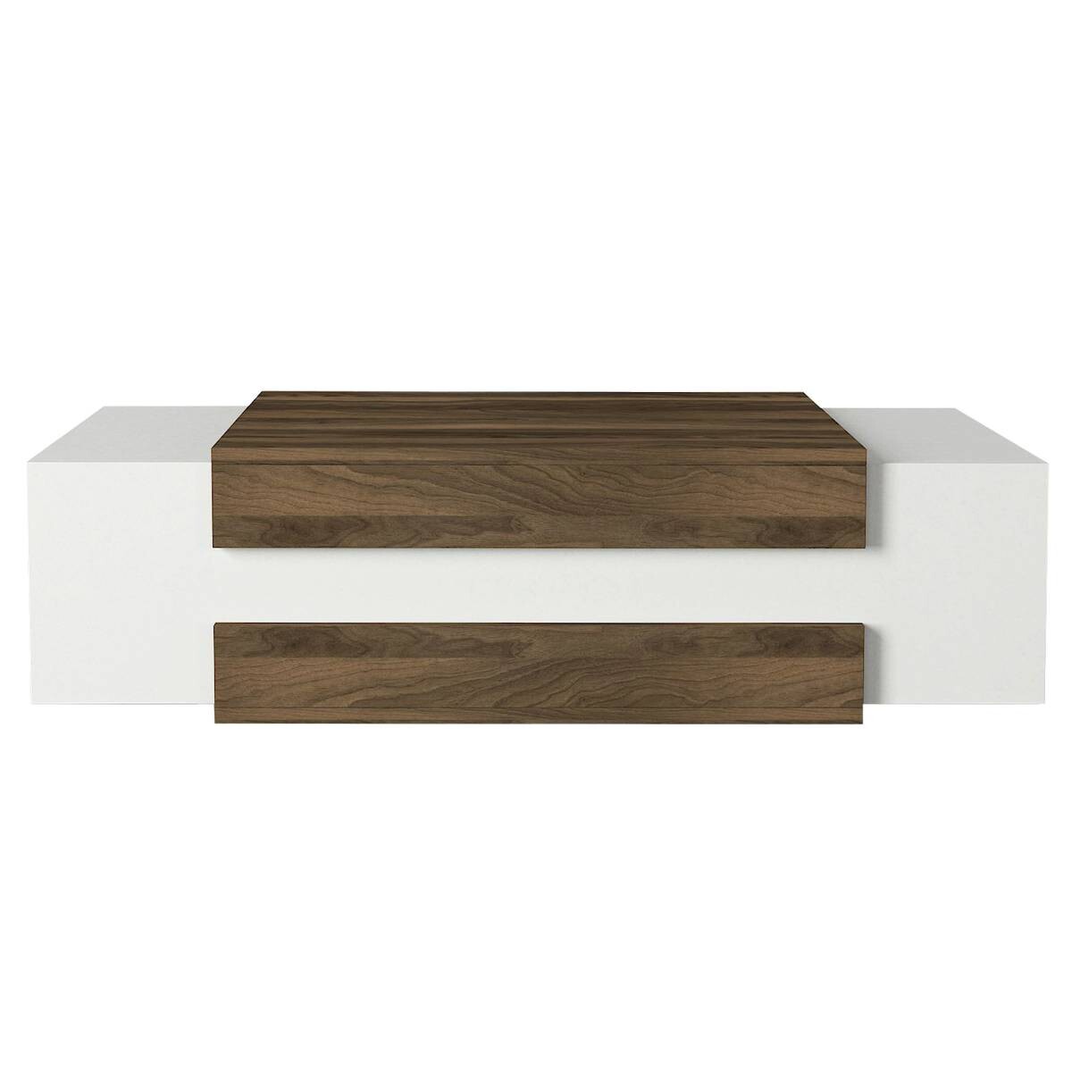 Couchtisch Nora weiß walnuss Nachbildung B/H/T: ca. 110x31x60 cm