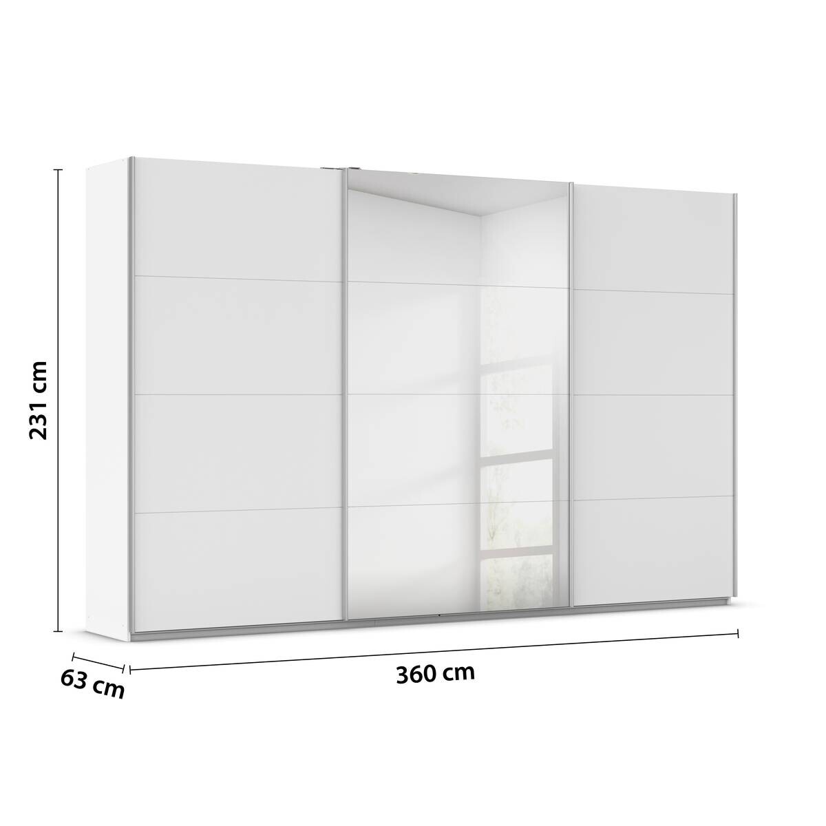 Kleiderschrank Kulmbach Alpinweiß B/H/T: ca. 360x229x62 cm Kleiderschrank Kulmbach Alpinweiß B/H/T: ca. 360x229x62 cm