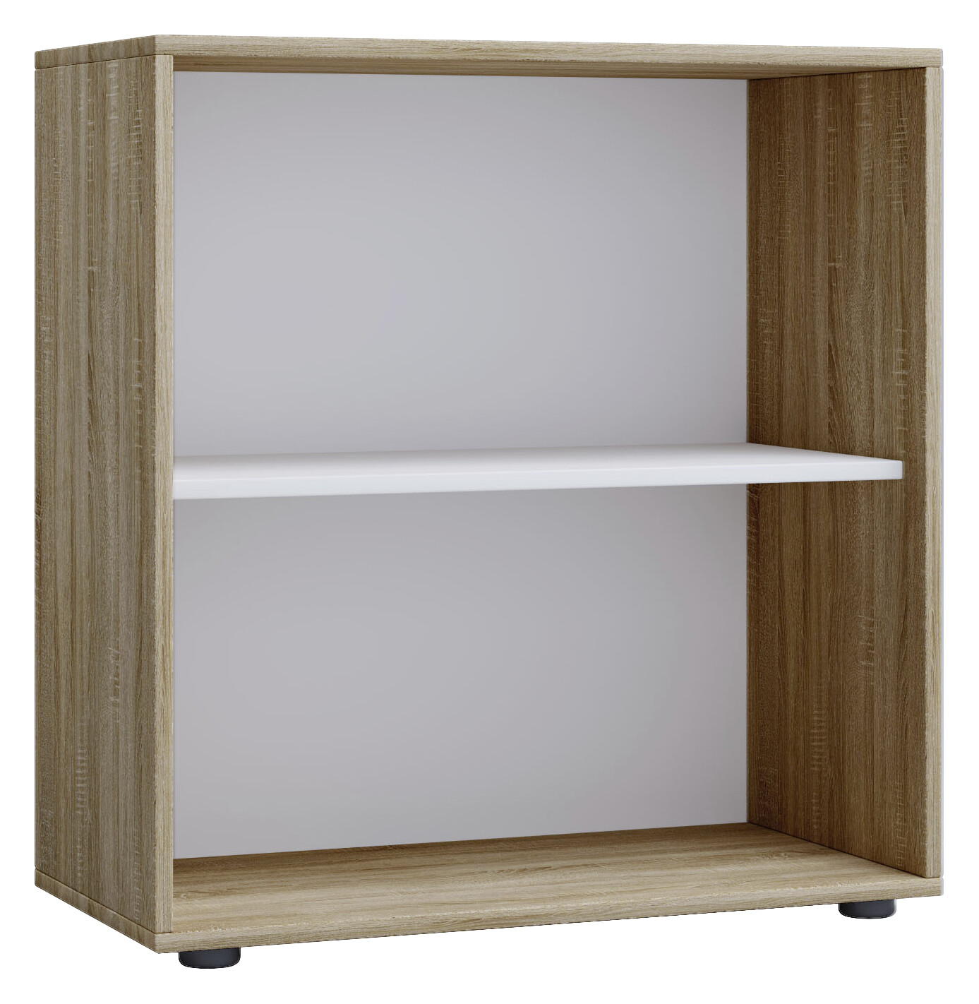 Regal Lona L ohne Türen Eiche Sonoma Nachbildung weiß B/H/T: ca. 70x74x37 cm