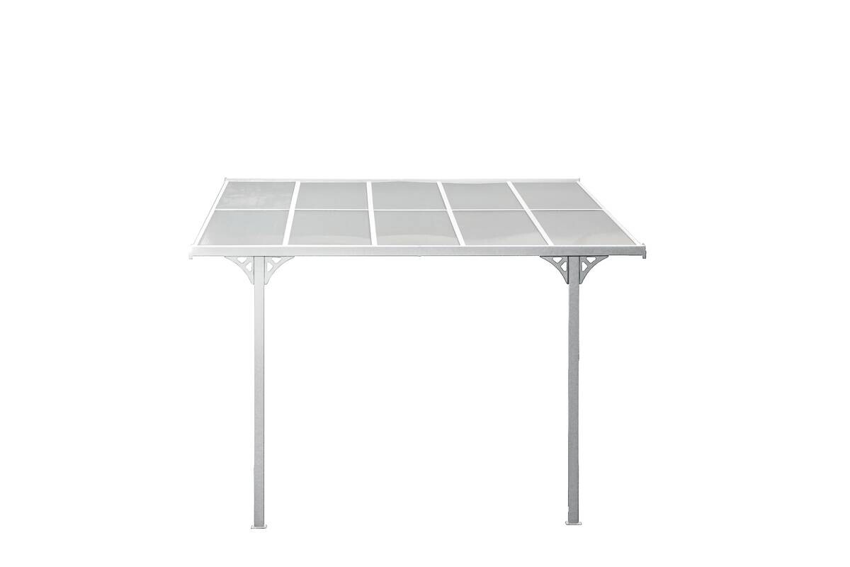 Westmann Terrassenüberdachung Bruce weiß Aluminium B/H/L: ca. 313x270x300 cm