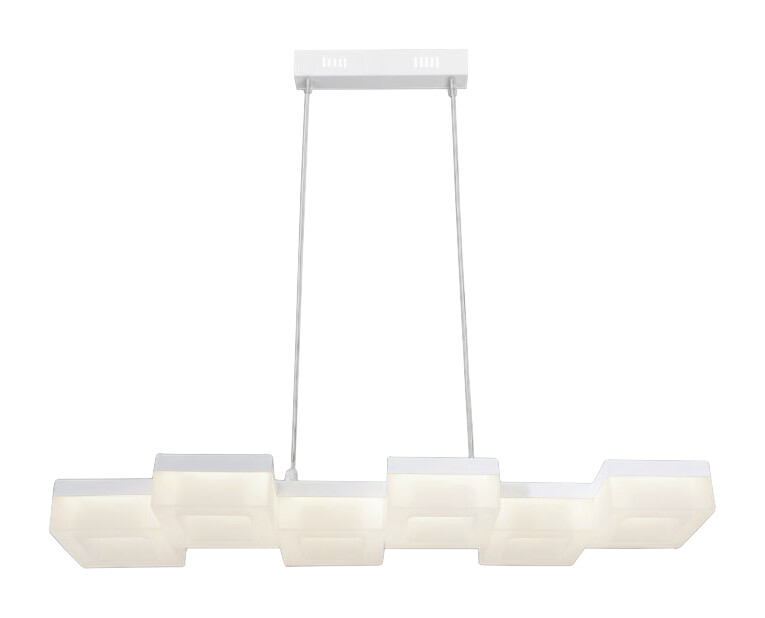 Näve Leuchten LED Pendelleuchte NV6086023 weiß Metall Acryl B/H/L: ca. 20x120x75 cm null 6 Brennstellen