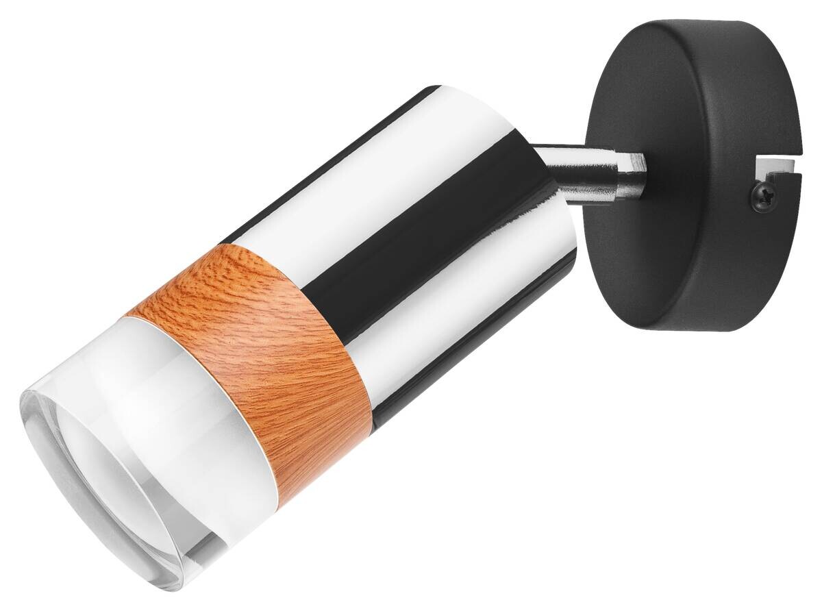 Lamkur Deckenleuchte Chrom Stahl Glas B/H/L: ca. 8x19x8 cm 1 Brennstellen