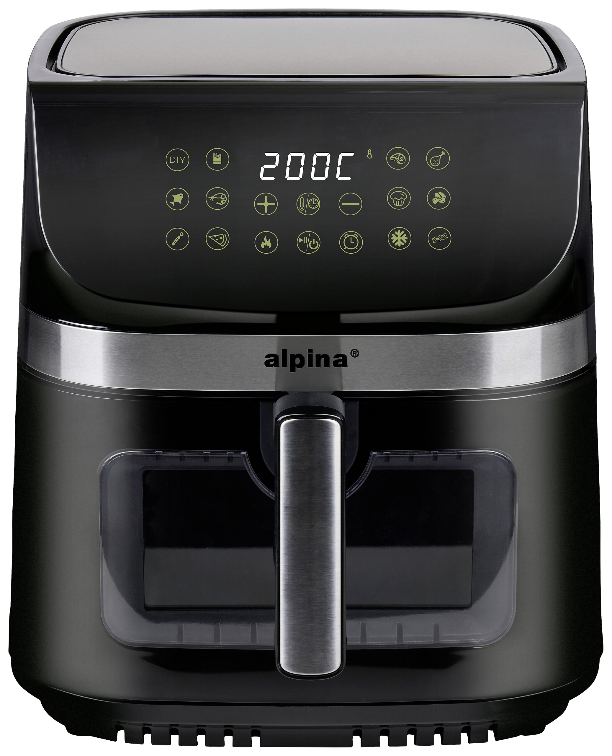 Heißluftfritteuse 871125227221 schwarz Kunststoff B/H/L: ca. 36,1x37,8x44,8 cm ca. 9 l