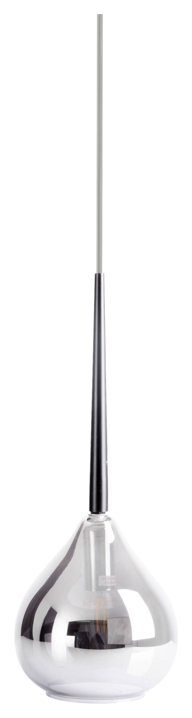 Näve Leuchten Pendelleuchte 6126997 anthrazit Kunststoff Metall Glas B/H/T: ca. 16x17x16 cm E14 1 Brennstellen