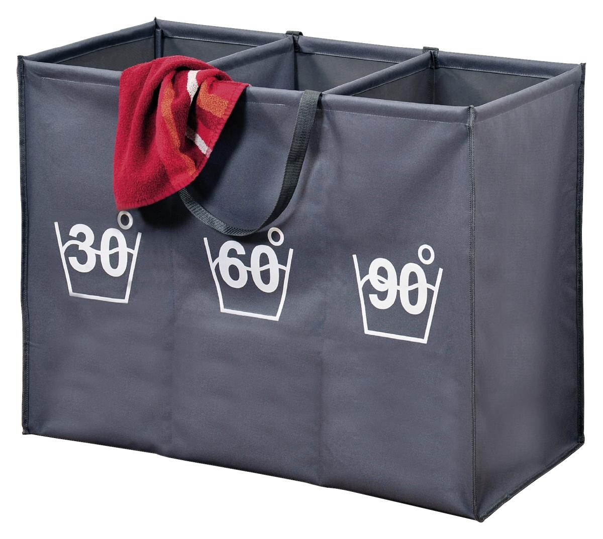 Kesper Wäschesammler grau Polyester B/H/L: ca. 36x60x74 cm