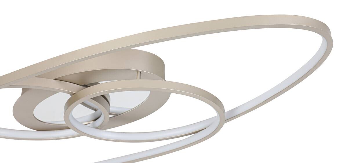 Nolo LED-Deckenleuchte Flow champagner Metall B/H/L: ca. 30x7,5x85 cm