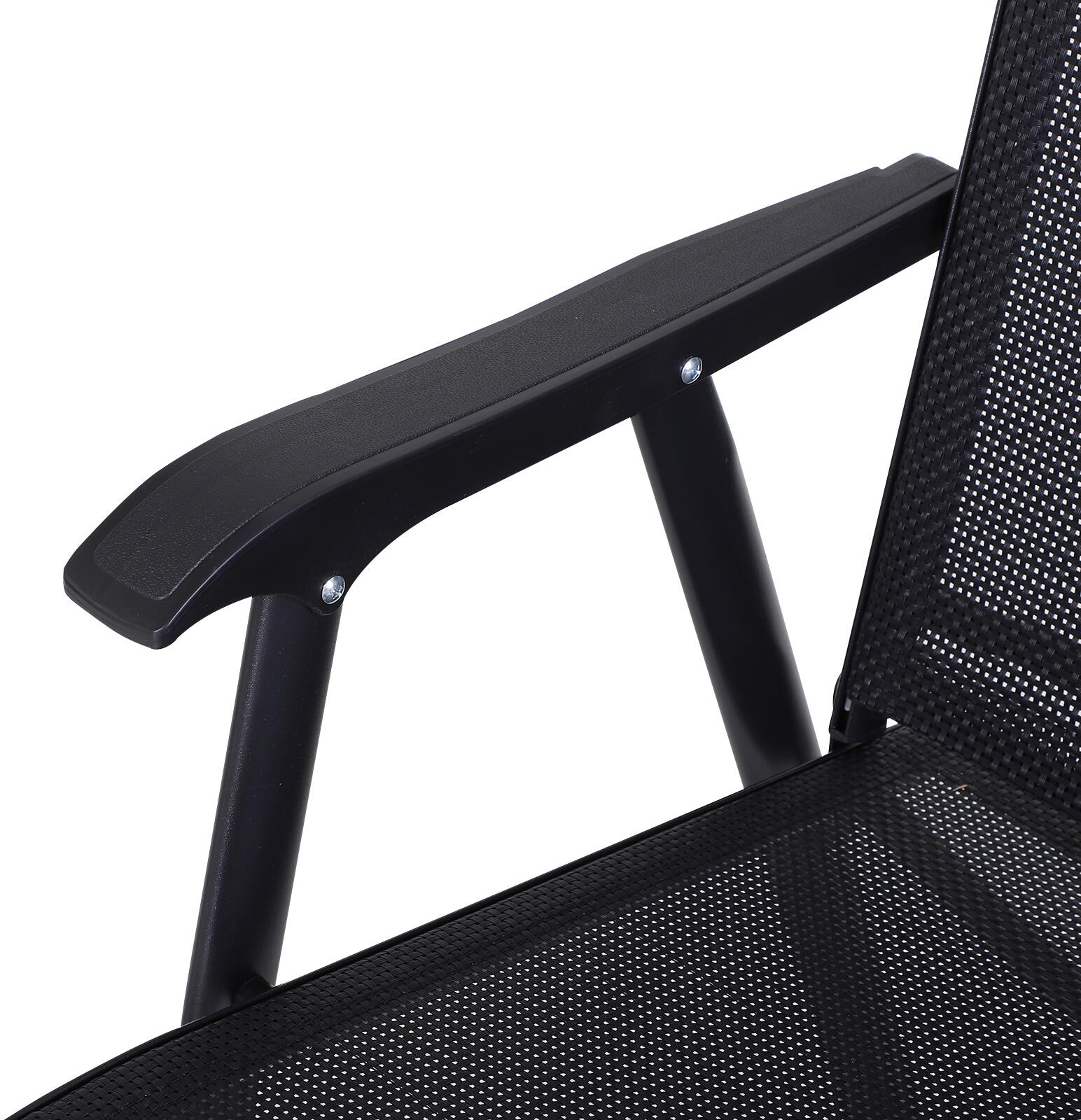 Outsunny Klappsessel grau Metall B/H/T: ca. 58x94x64 cm