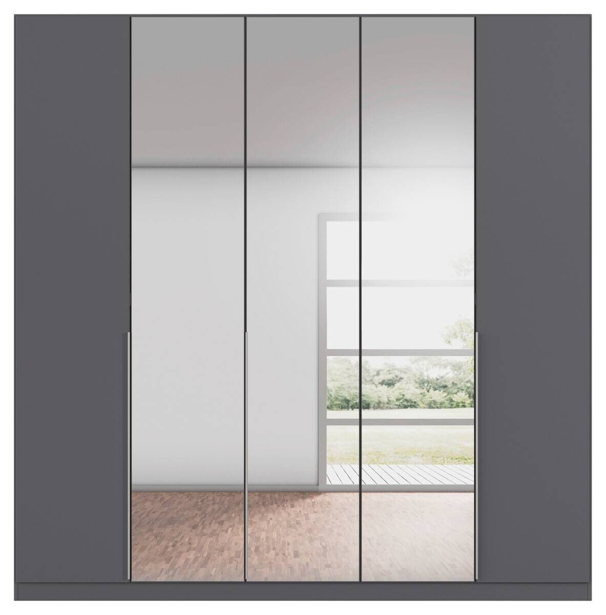 Kleiderschrank Alabama grau B/H/T: ca. 225x229x54 cm