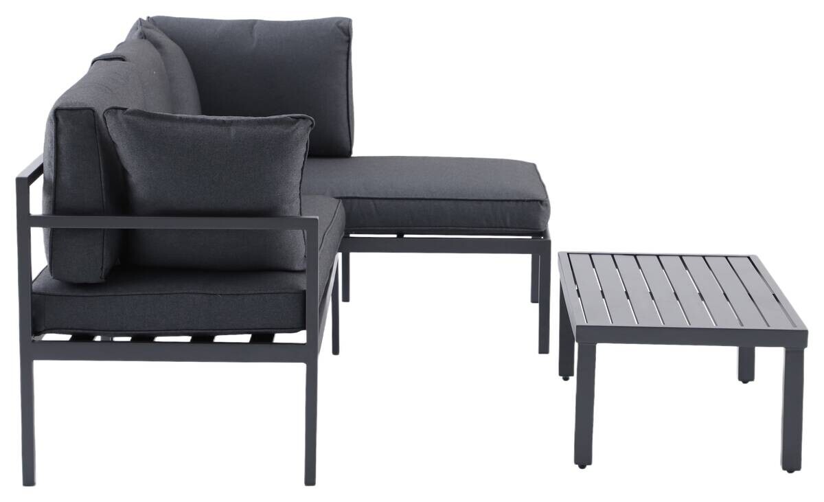 POCOline Loungeset Nizza dunkelgrau Stahlrohr