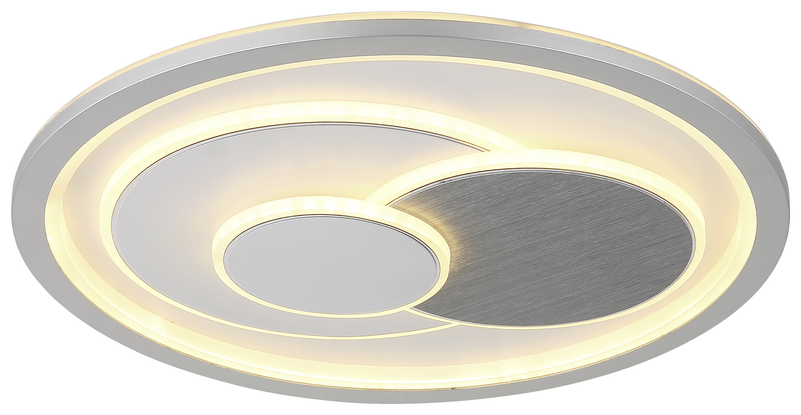 GLOBO LED-Deckenleuchte weiß silber Metall Kunststoff B/D: ca. 7x48 cm