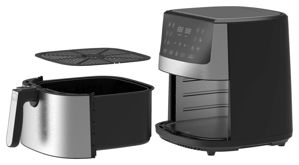 MASTERPRO Heißluftfritteuse BGMP-9344 I-Rocket silber Kunststoff B/H/T: ca. 40x41x35,5 cm ca. 6 l