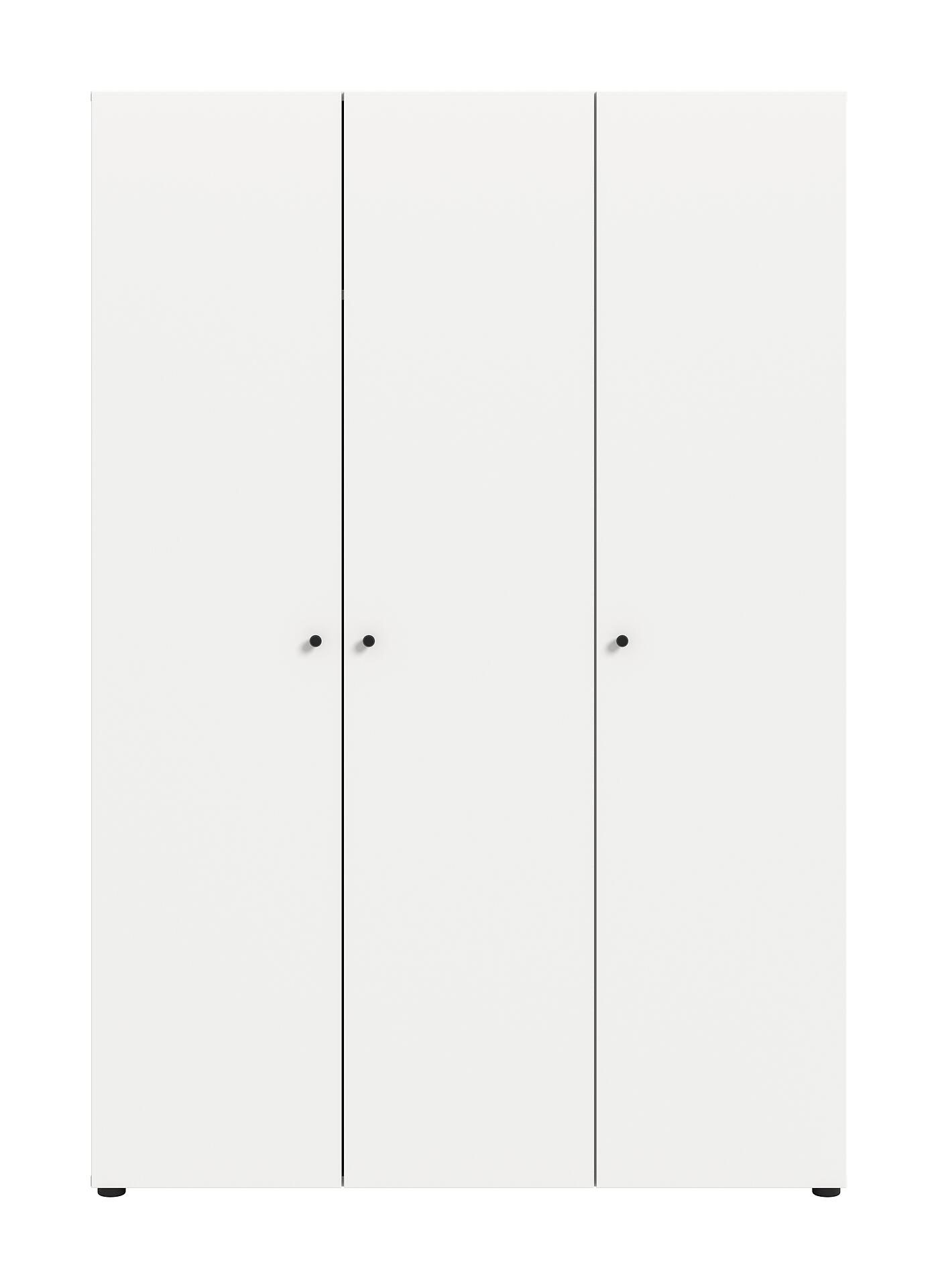 Kleiderschrank DARWIN weiß B/H/T: ca. 120x176x51 cm