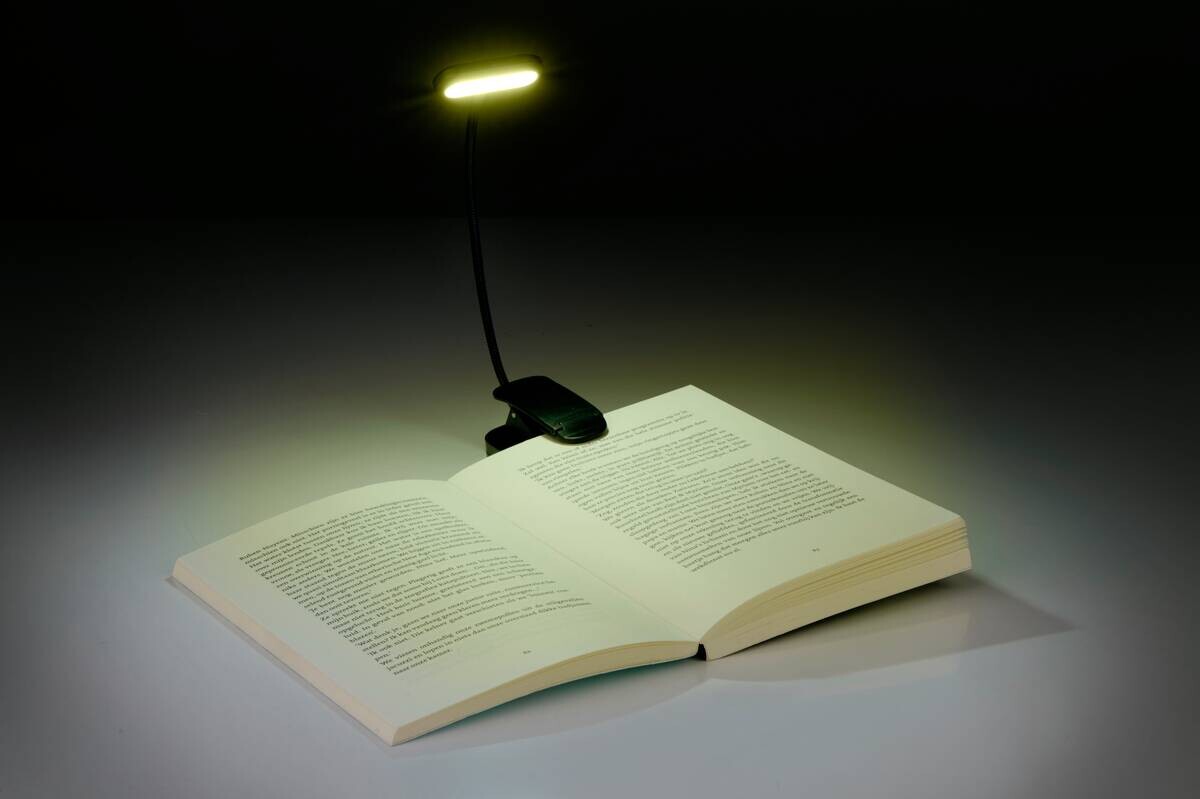 Grundig Leseleuchte schwarz B/H/L: ca. 9x1,5x4,5 cm