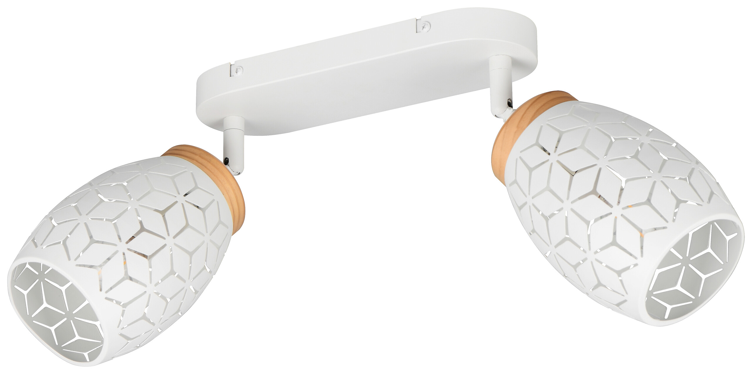 Reality Leuchten Spots Bidar weiß Metall B/H/L: ca. 28x27x12 cm E14 2 Brennstellen