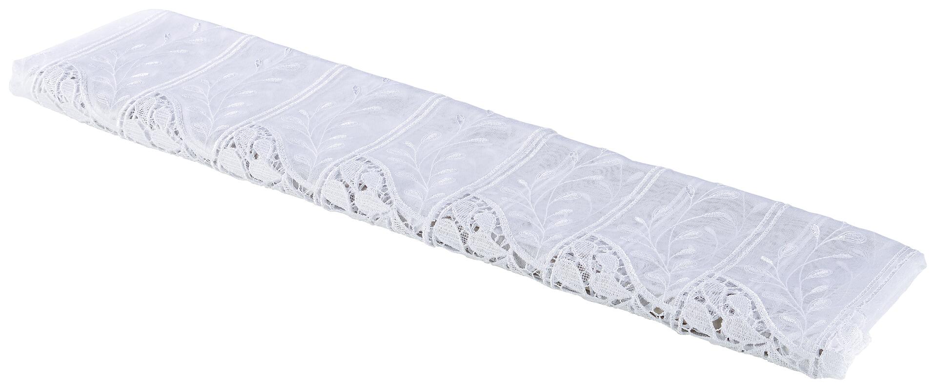 Scheibengardinen-Meterware Logan weiß H: ca. 45 cm