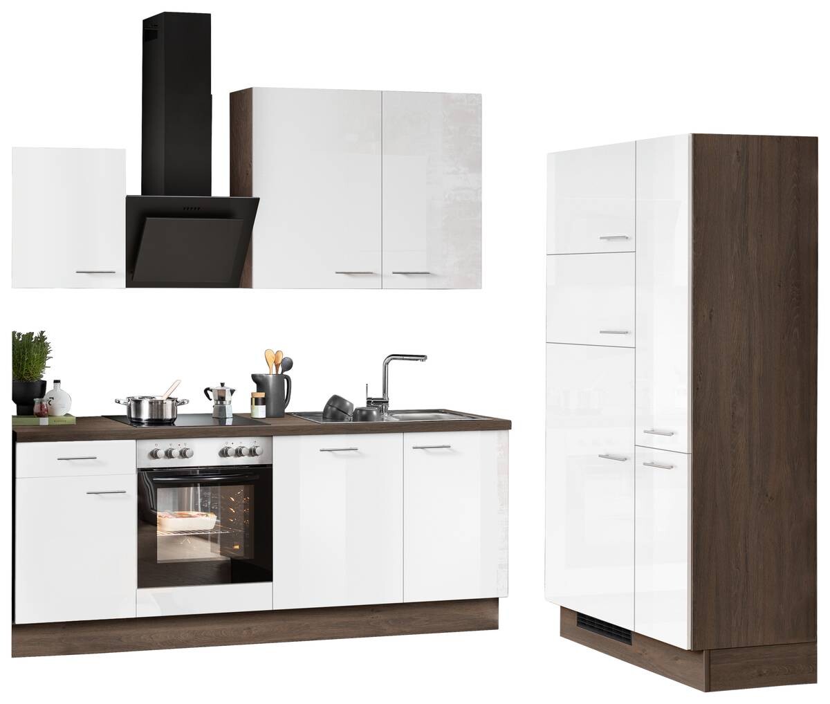 Impuls Küchenblock IP4050 weiß Hochglanz B/T: ca. 310x60 cm