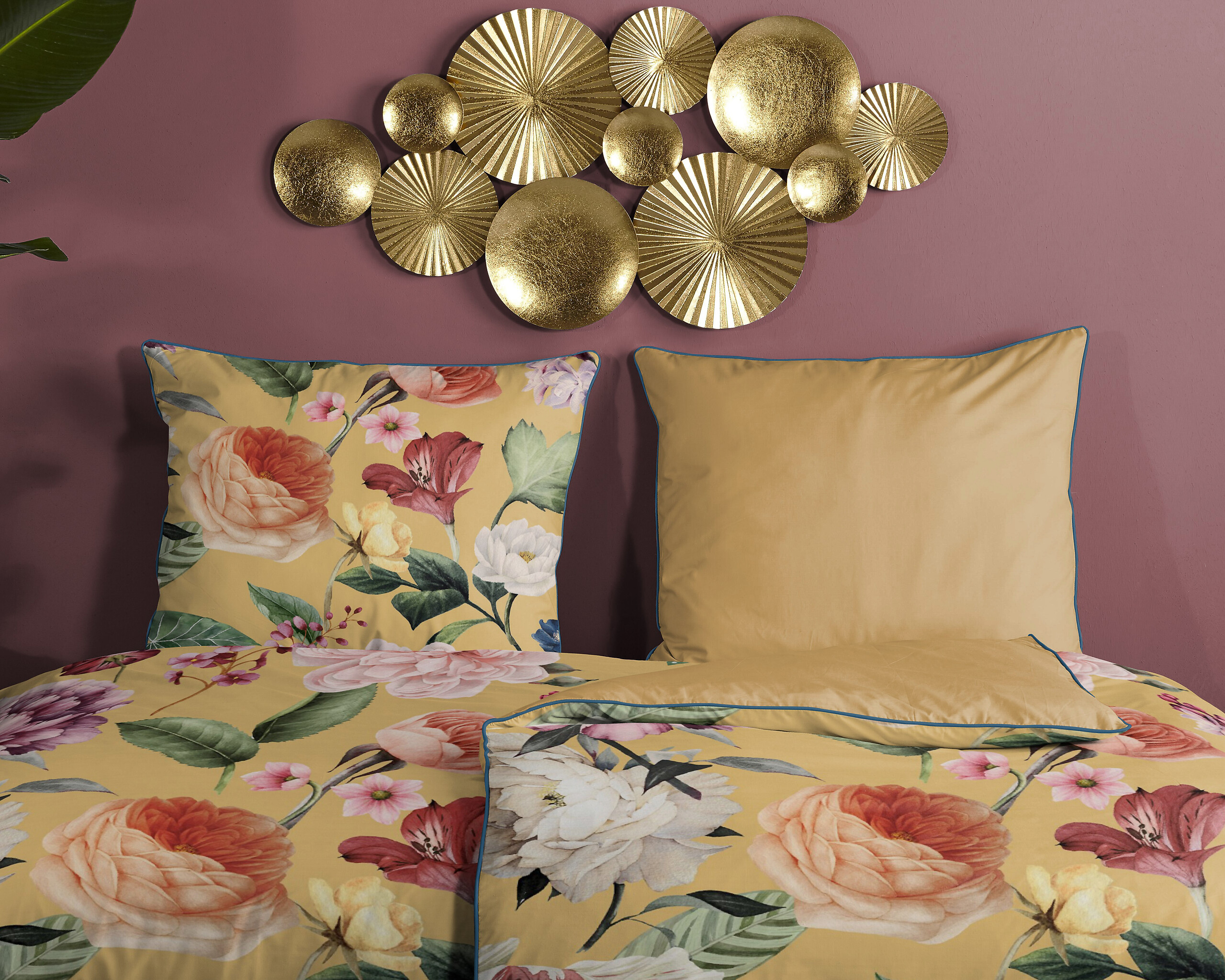 Baumwoll Bettwäsche Fiori Satin