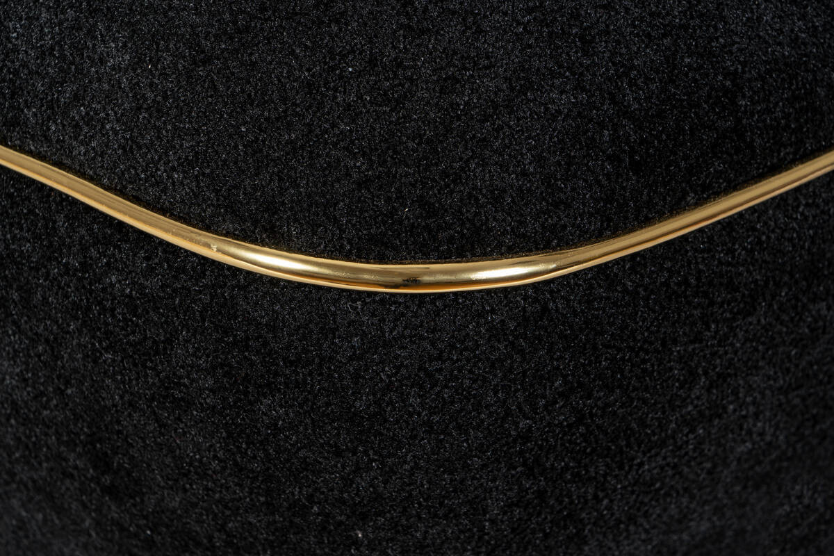 360 Living Hocker Contessa 110 schwarz gold B/H/T: ca. 60x42,5x60 cm