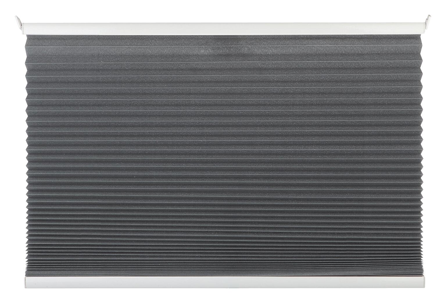 Hochwertiges Klemmplissee grau B/L: ca. 80x210 cm