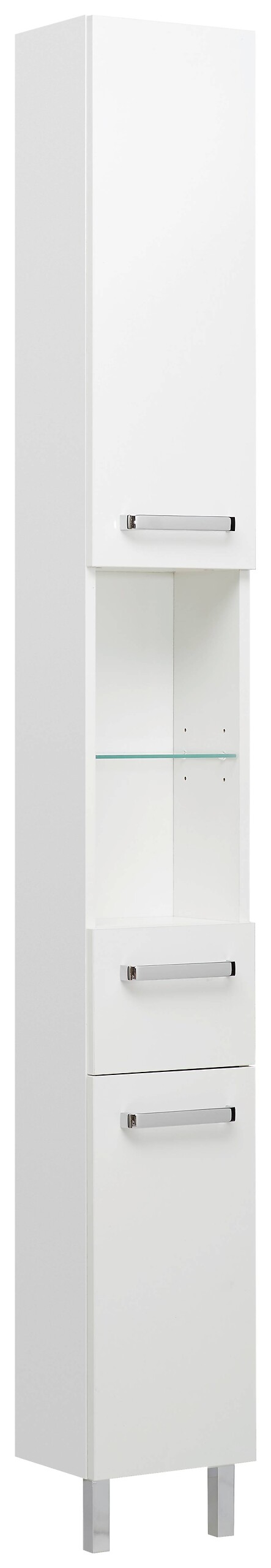 Hochschrank Quickset 312 weiß glanz B/H/T: ca. 25x195,5x20 cm
