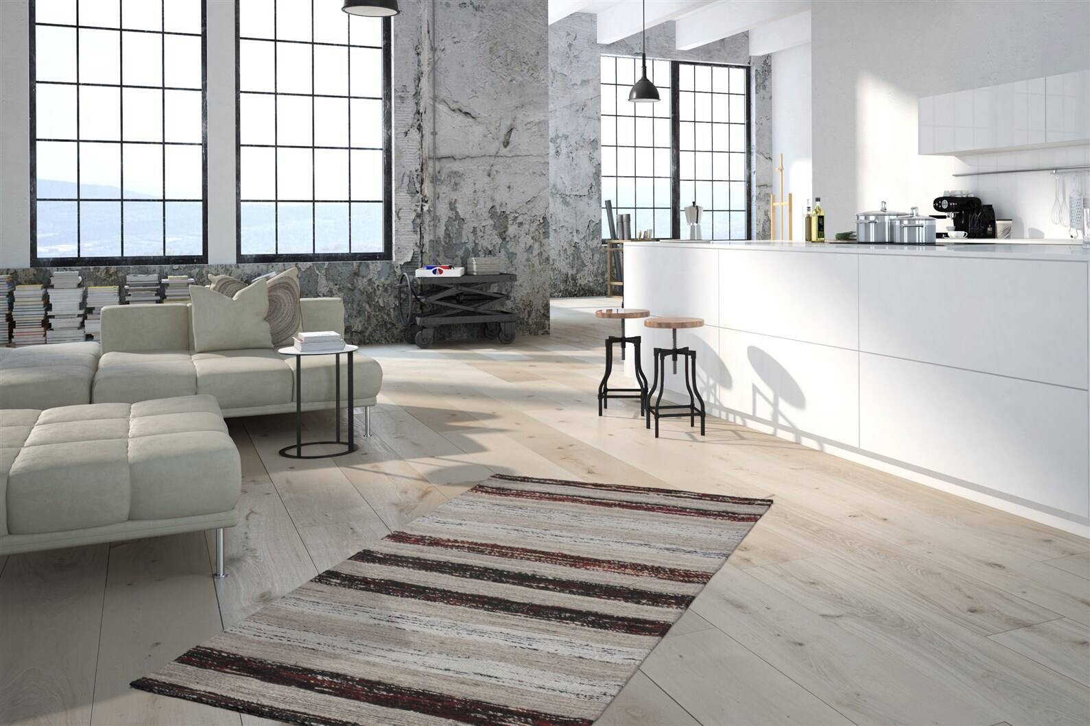 Kayoom Kurzflorteppich Duarte 210 schwarz B/L: ca. 80x150 cm