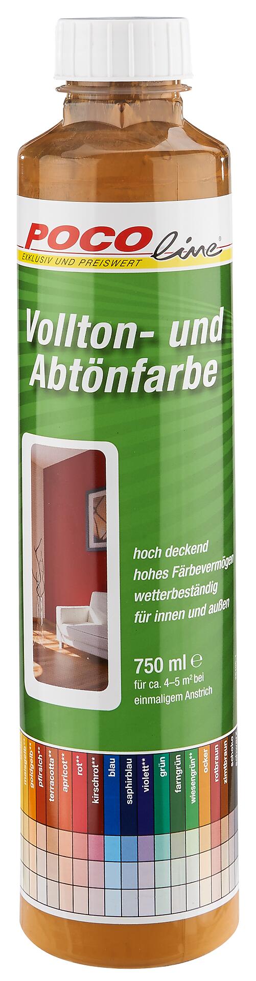 POCOline Vollton- und Abtönfarbe zimtbraun ca. 0,75 l