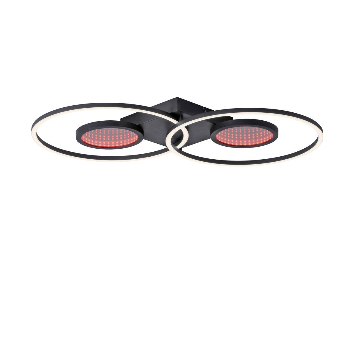 Just Light LED Deckenleuchte Tunel schwarz weiß Kunststoff Aluminium H/L: ca. 7x70 cm 2 Brennstellen