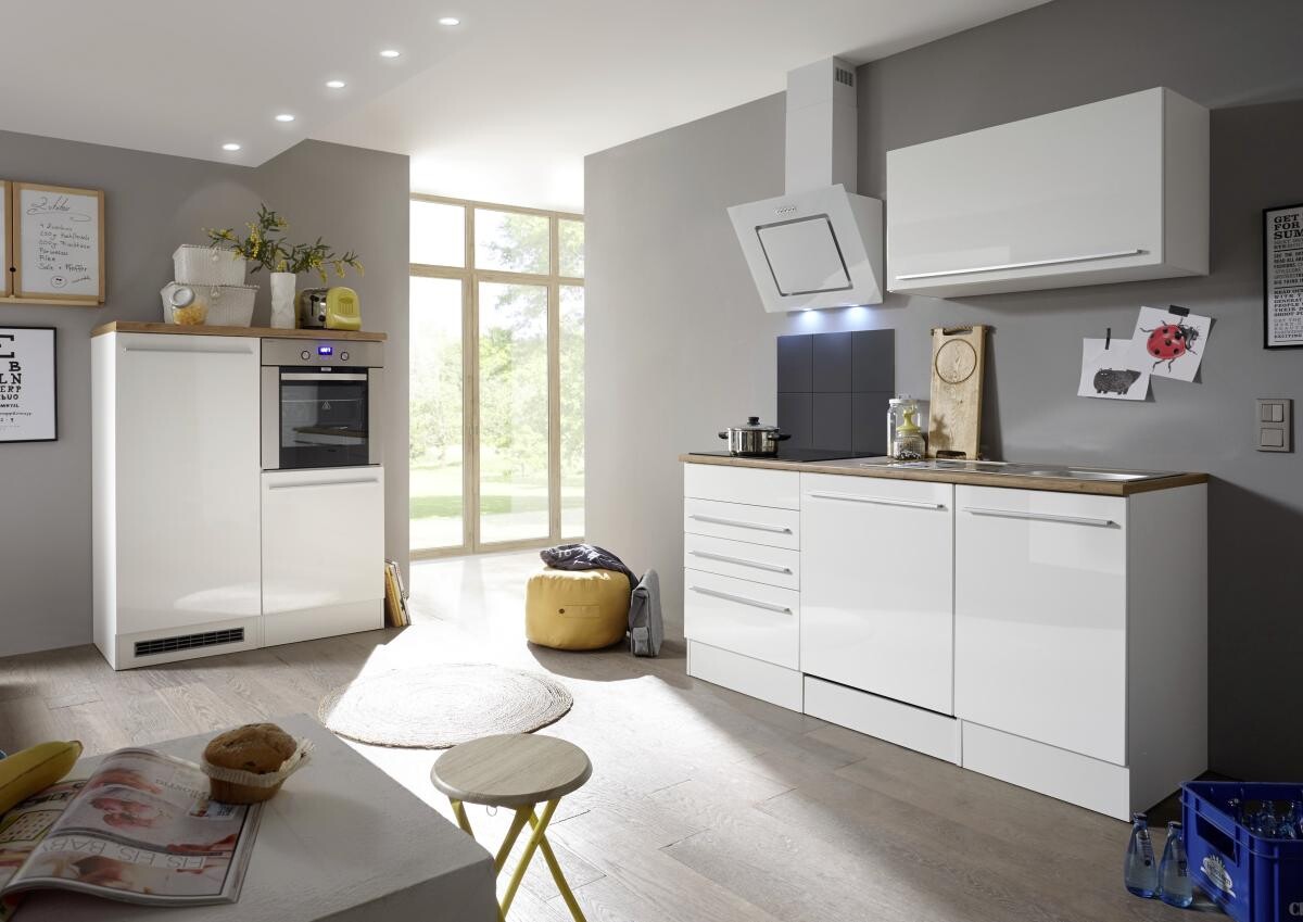 Respekta Doppelblock Premium weiß hochglänzend B/H/T: ca. 290x200x60 cm