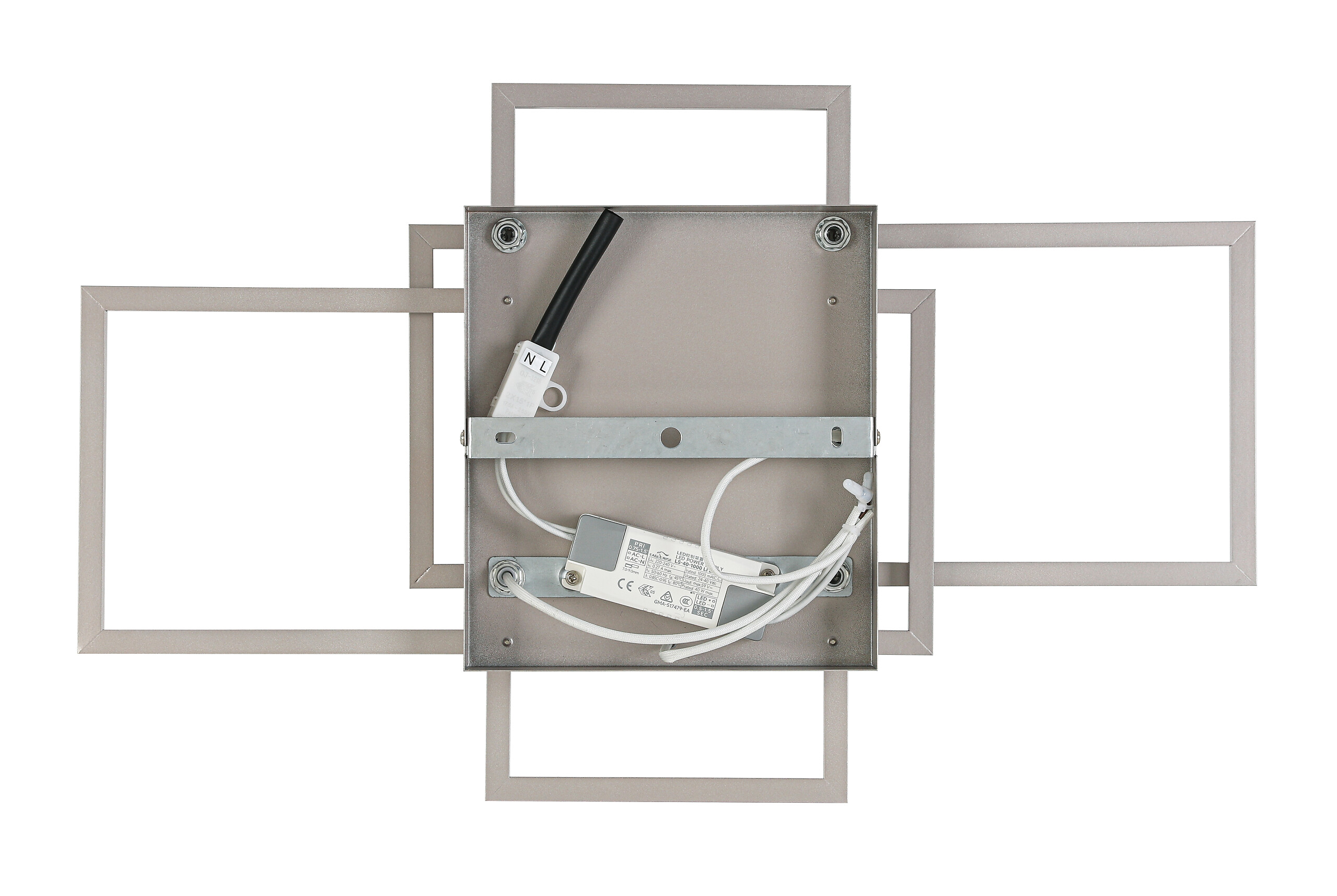 Nolo LED-Deckenleuchte Twin champagner Metall B/H/L: ca. 36x9,1x58 cm