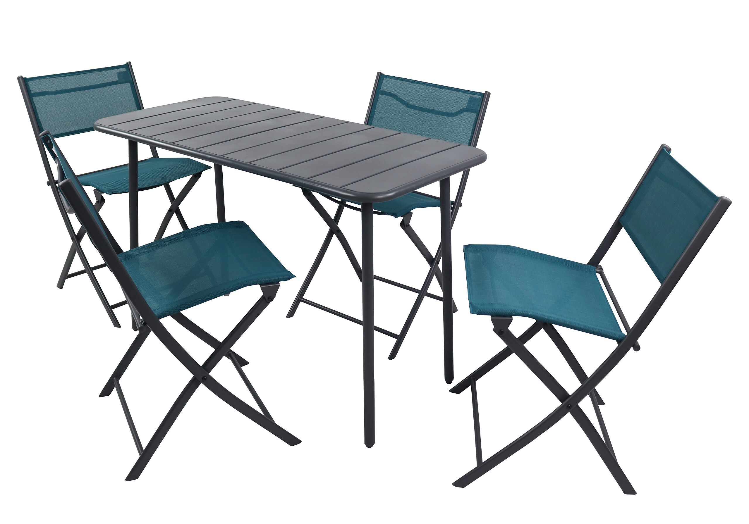 VCM Gartensitzgruppe Sumila türkis Stahl B/H/L: ca. 45x79x46 cm
