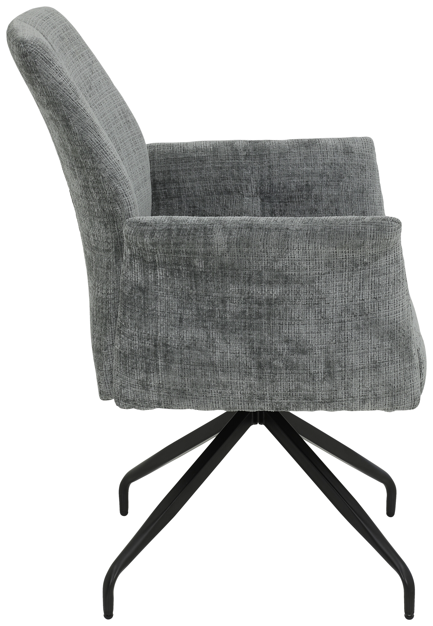 Armlehnstuhl Viktoria, 4er-Set hellgrau Microfaser Webstoff B/H/T: ca. 71x93x68 cm