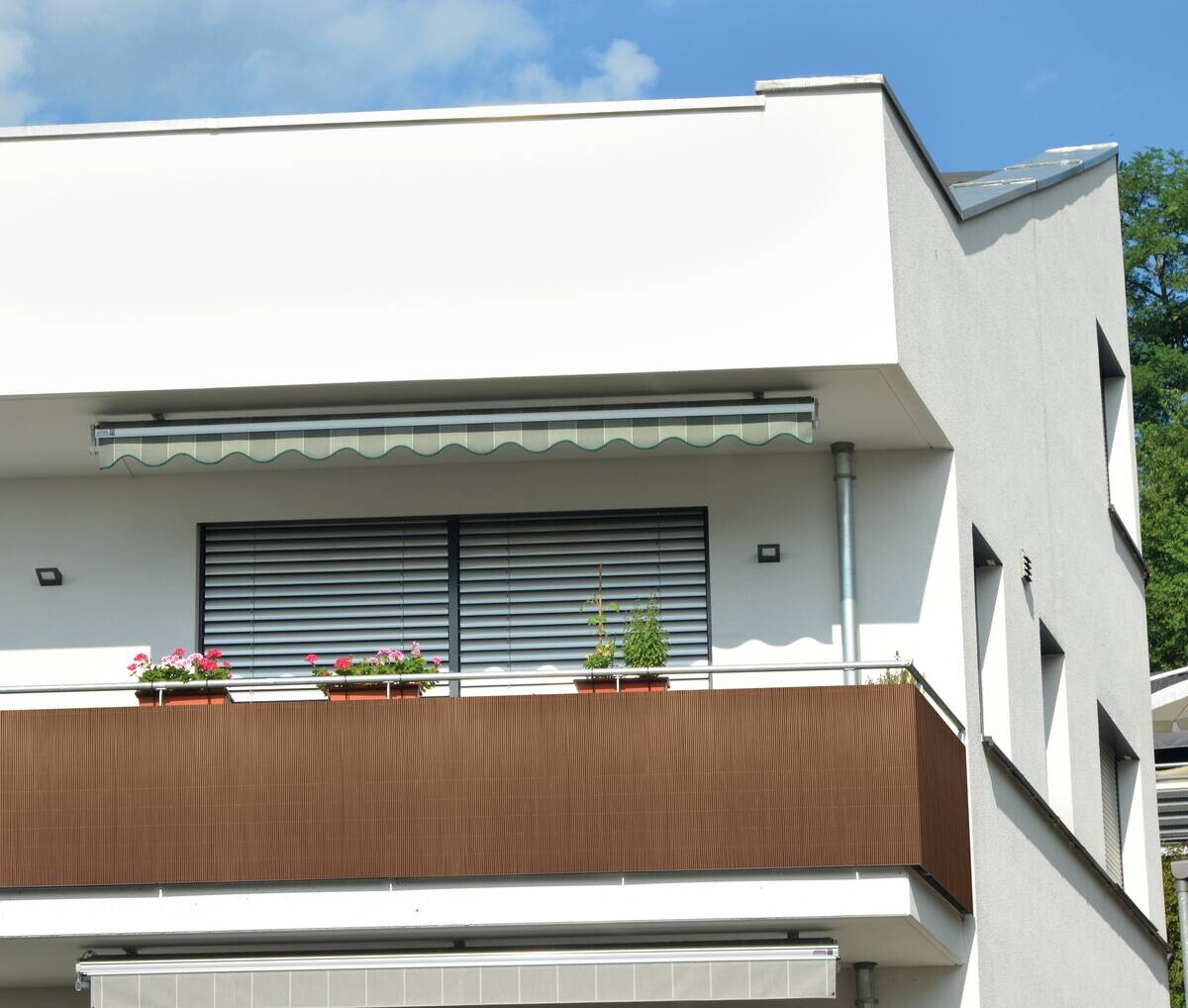 NORTENE Sichtschutz walnuss Kunststoff B/H/L: ca. 300x16x90 cm