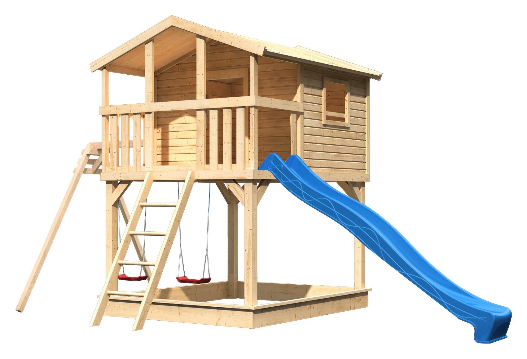 Karibu Stelzenhaus Ervin natur B/H/L: ca. 264x309x438 cm