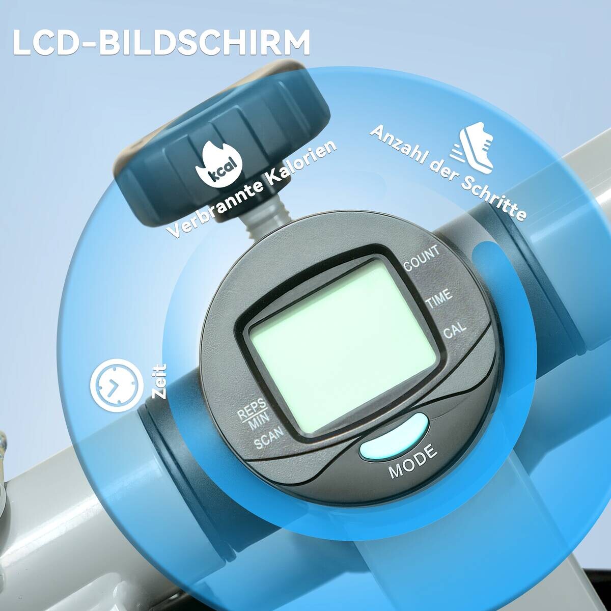 SPORTNOW Mini Stepper grau Kunststoff B/H/L: ca. 30,5x18,5x41 cm