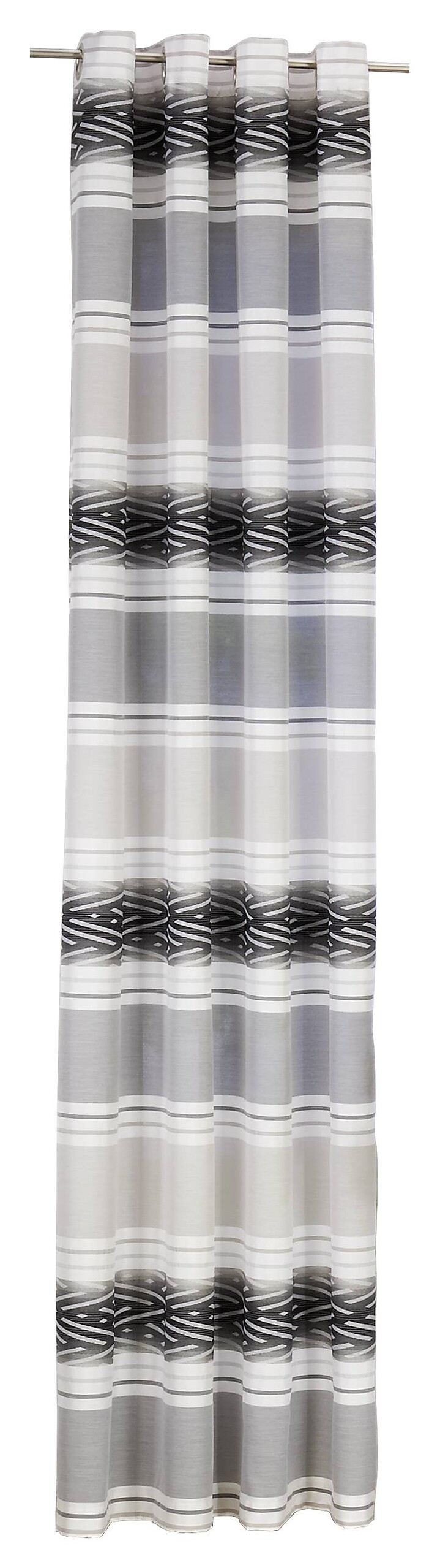 POCOline Ösenvorhang Sharon anthrazit B/L: ca. 140x245 cm