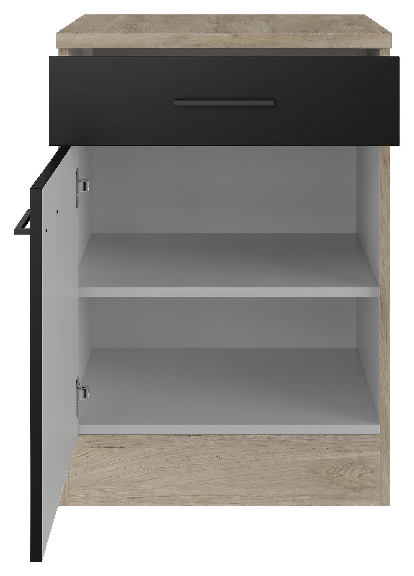 Unterschrank Capri schwarz matt B/H/T: ca. 60x85x60 cm Unterschrank Capri schwarz matt B/H/T: ca. 60x85x60 cm