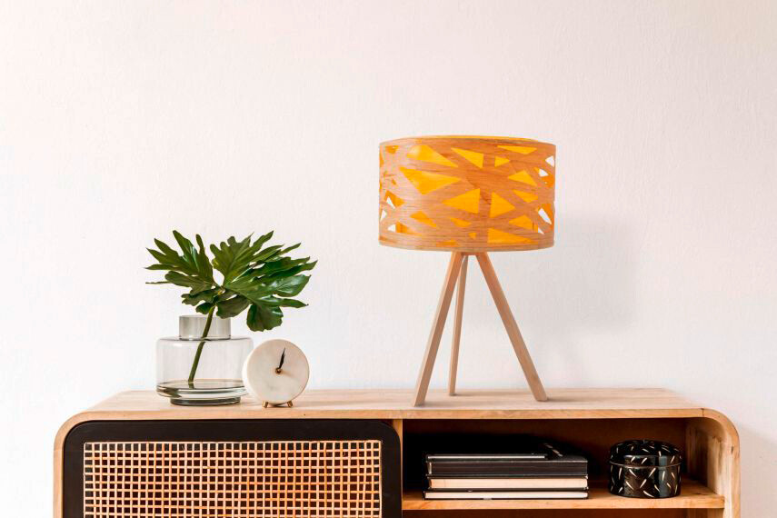 Näve Leuchten Tischleuchte NV3184027 natur Bambus H/D: ca. 55x33 cm E14 1 Brennstellen