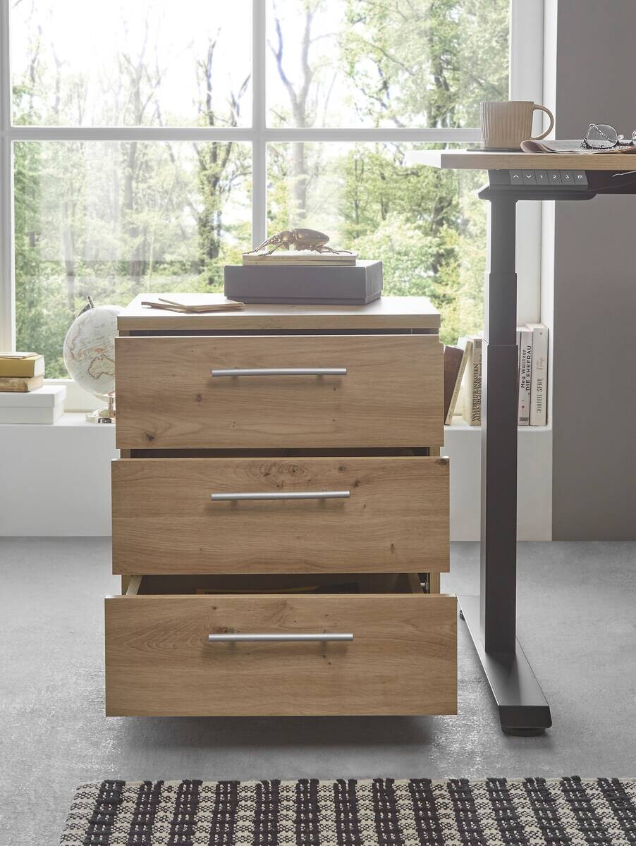 Rollcontainer Ben Eiche Artisan Nachbildung B/H/T: ca. 40x56x39 cm Rollcontainer Ben Eiche Artisan Nachbildung B/H/T: ca. 40x56x39 cm