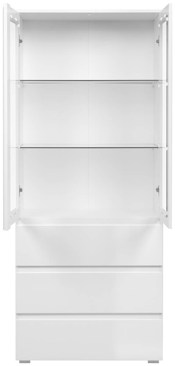 Vitrine Capetown weiß weiß glänzend B/H/T: ca. 80x191x40 cm Vitrine Capetown weiß weiß glänzend B/H/T: ca. 80x191x40 cm