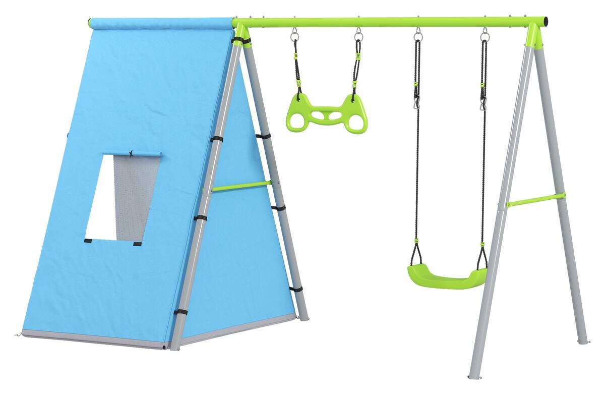 AIYAPLAY Kinderschaukel blau B/H/L: ca. 180x182x283 cm