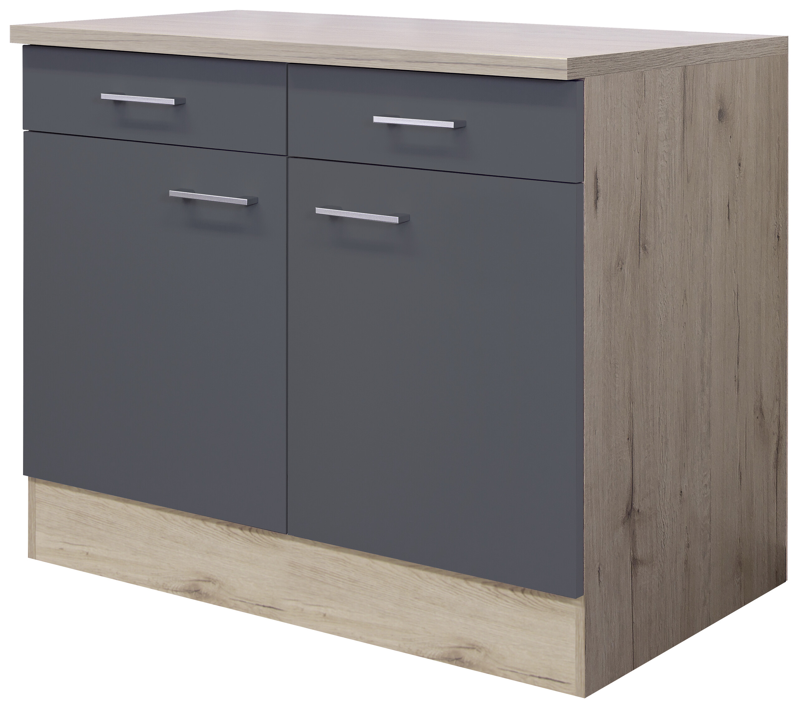 Unterschrank Morena grau matt B/H/T: ca. 100x85x60 cm Unterschrank Morena grau matt B/H/T: ca. 100x85x60 cm