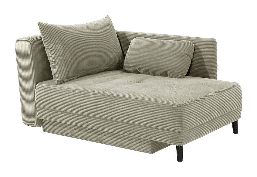 Recamiere Greige Microfaser B/H/T: ca. 155x81x73 cm