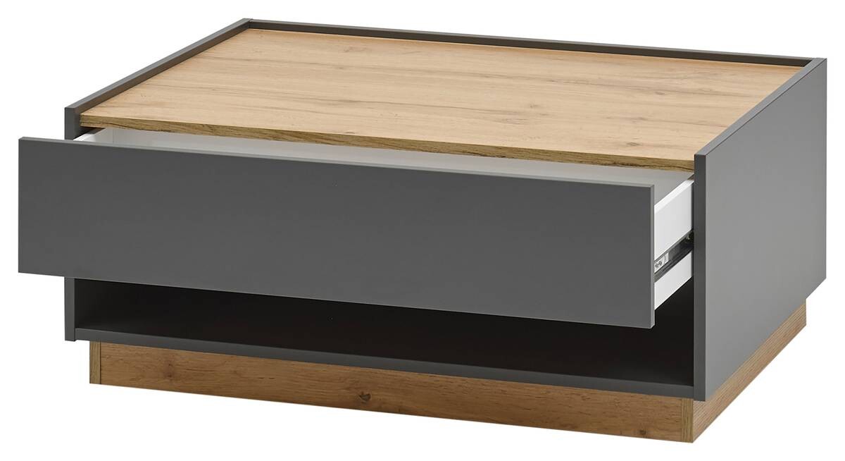 Couchtisch City Eiche Wotan Nachbildung anthrazit B/H/T: ca. 90x38x60 cm