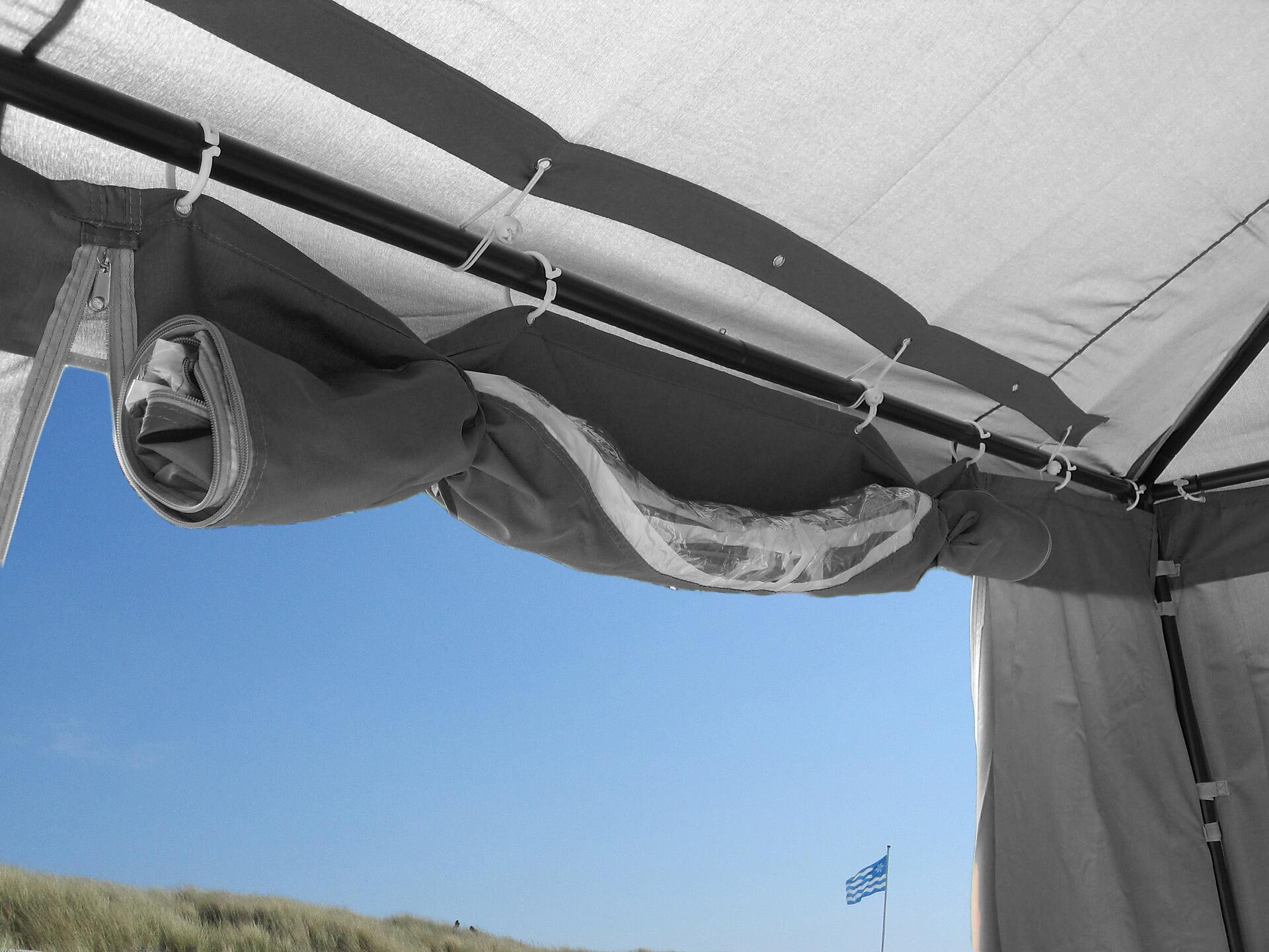 Grasekamp Seitenteile für Pavillon Sahara grau Kunststoff B/H: ca. 300x193 cm