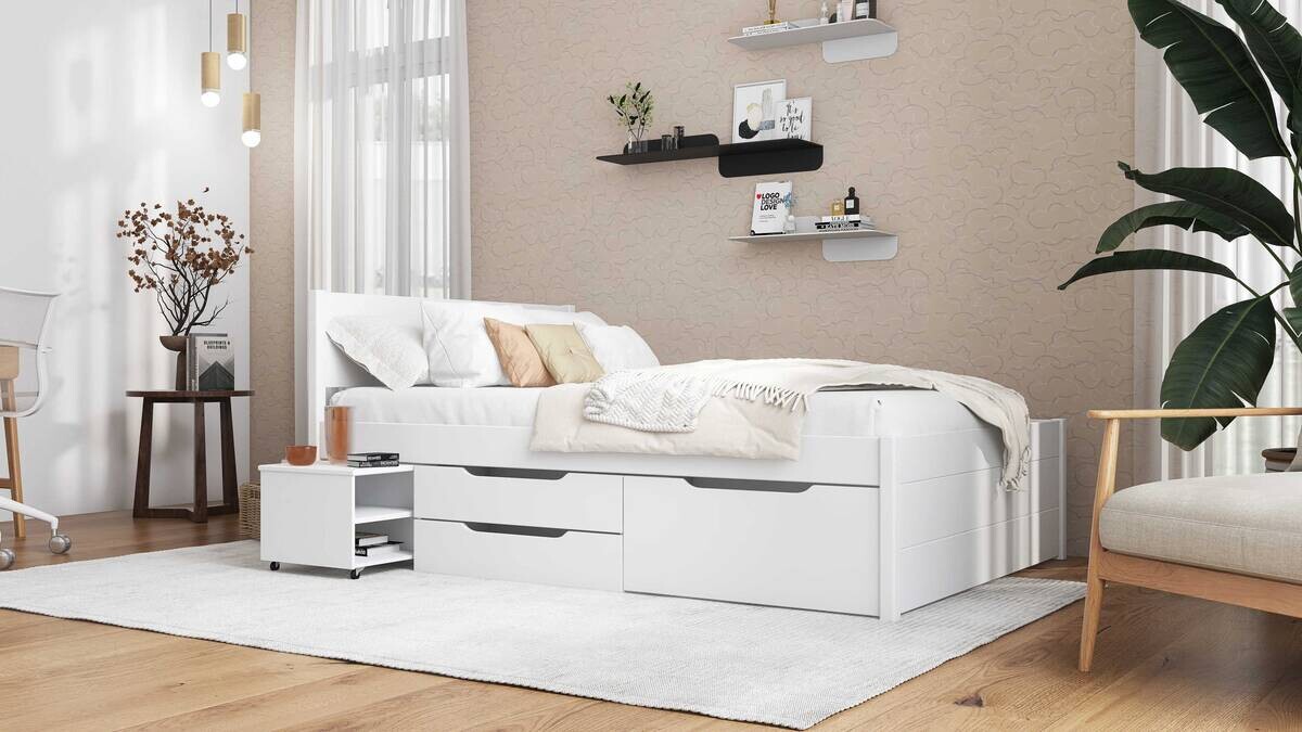 Funktionsbett Efetivo weiß