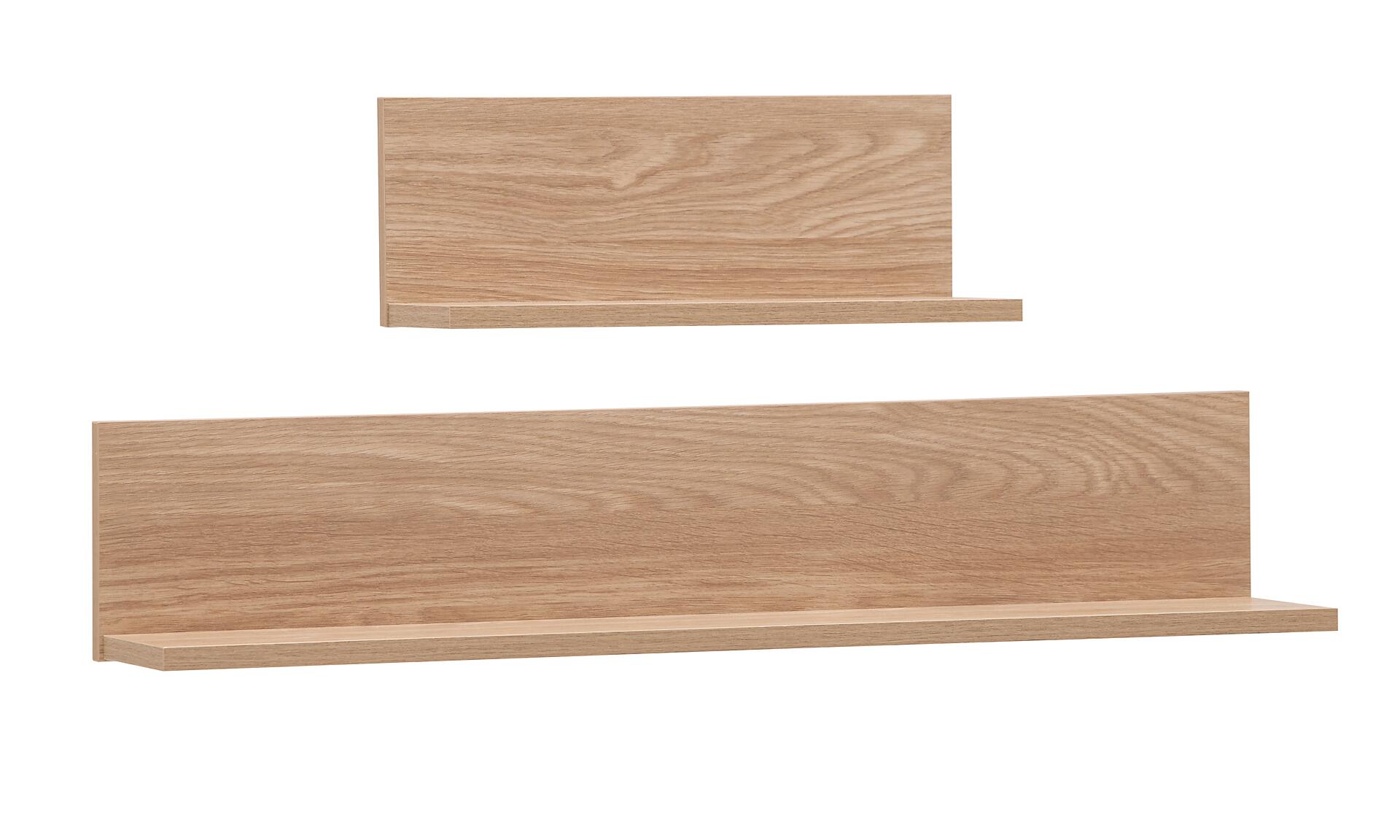 Regal Visby, 2er-Set Eiche Nachbildung B/H/T: ca. 80x15,7x17,3 cm