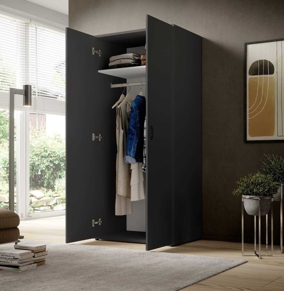 Kleiderschrank Joe B/H/T: ca. 81x176x50,8 cm