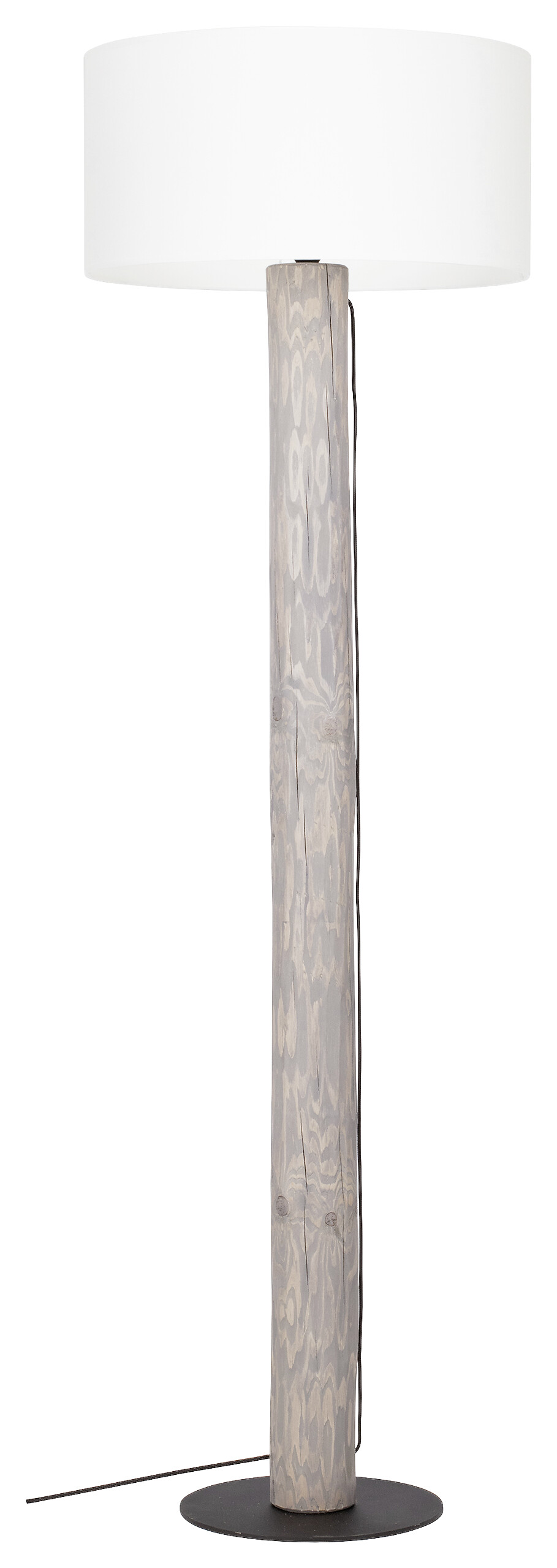 SPOT Light Stehleuchte Tajga weiß grau Textil Kiefer H/D: ca. 161x50 cm E27 1 Brennstellen