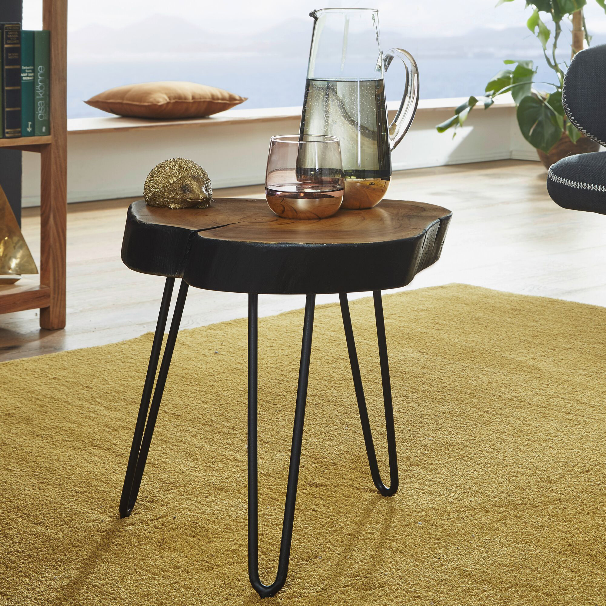 Beistelltisch rosenholz Holz B/H/T: ca. 35x46x35 cm